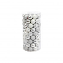 Gerson Silver Shatterproof Ball Ornaments (100-Pack)