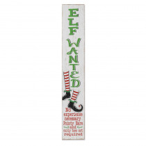Gerson 59 in. H Painted Wood Holiday Elf Wanted Porch Sign