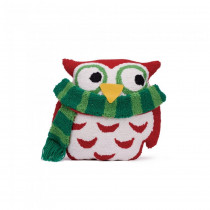 Glitzhome 13 in. H Hooked Pillow, 3D Owl