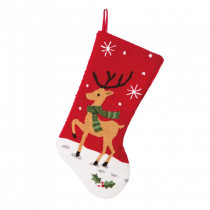 Glitzhome 9.27  in. H Hooked Stocking Reindeer