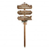 Glitzhome 36 in. H Wooden Sign Yard Stake