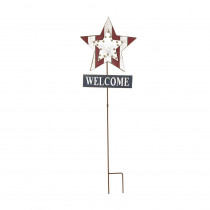 Glitzhome 35.91 in. H Patriotic Galvanized Wooden Studded Star Yard Stake