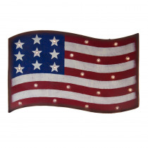Glitzhome 13.94 in. H Marquee Patriotic LED Flag