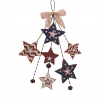 Glitzhome 14.96 in. H Wooden/Iron Star Spray Wall Dcor