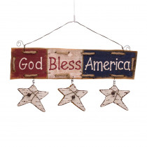 Glitzhome 7.87 in. H Wooden Word Sign with Star Dangle