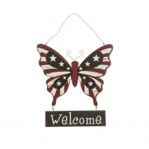 Glitzhome 15.75 in. H Wooden Butterfly Wall Decor
