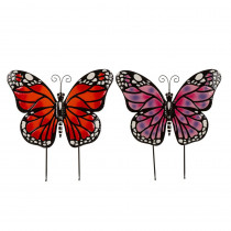 Glitzhome S/2 25 in. H Metal Butterfly Yard Stake