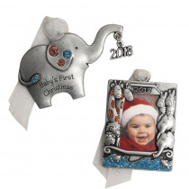 Gloria Duchin Baby Elephant and Noah's Ark Ornament Set