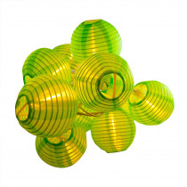 Nylon Lantern String Lights in Green