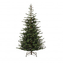 Martha Stewart Living 9 ft. Pre-Lit Feel Real Norwegian Spruce Artificial Christmas Tree with 700 Clear Lights