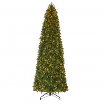 12 ft. Pre-Lit LED Sierra Nevada Quick Set Artificial Christmas Slim Tree x 3,662 Tips with 900 Indoor Warm White Lights