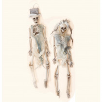 16 in. Halloween Skeleton Bride and Groom