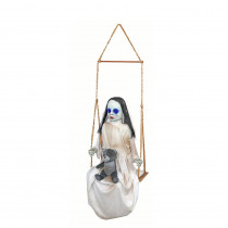 57 in. Halloween Swinging Ghost with LED Illumination