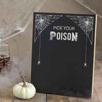 14 in. x 11 in. Pick Your Poison Printed Chalkboard Wall Art