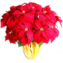 Home Accents Holiday 28 in. Unlit Silk Poinsettia Arrangement