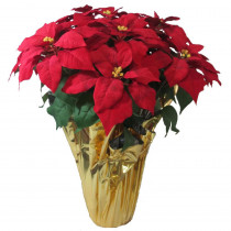 Home Accents Holiday 28 in. Extra-Large Un-Lit Poinsettia Arrangement (Case of 2)