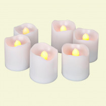 Home Accents Holiday Battery Operated White Super Bright Votive Candle (Pack of 6)