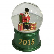 Home Accents Holiday 5.25 in. Christmas Nutcracker Snow Globe with LED Light