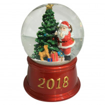 Home Accents Holiday 5.25 in. Christmas Santa Snow Globe with LED Light