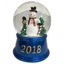 Home Accents Holiday 5.25 in. Christmas Snowman Snow Globe with LED Light