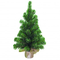 Home Accents Holiday 24 in. 65-Tip Table Top Tree with Burlap Sack
