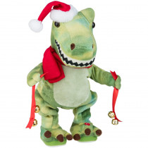 Home Accents Holiday 12.99 in. Twisting Waving Christmas T-Rex