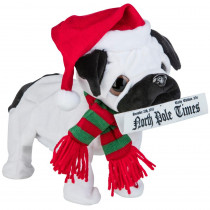 Home Accents Holiday 10.63 in. Pouncing Puppies-Spot with North Pole Times