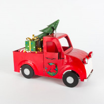 Home Accents Holiday 14 in. L Christmas Metal Truck With Christmas Tree and Lights