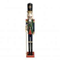 Home Accents Holiday 36 in. Nutcracker Red and Blue