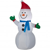 Home Accents Holiday 3.51 ft. Pre-lit Inflatable Snowman Airblown