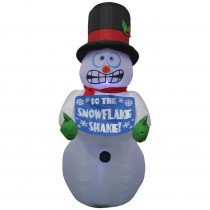 Home Accents Holiday 6 ft. Pre-lit Inflatable Shivering Snowman Airblown