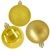 Home Accents Holiday 60 mm Gold Ball Ornaments (30-Count)