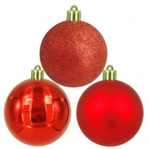 Home Accents Holiday 60 mm Red Ball Ornaments (30-Count)