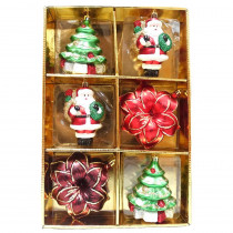 Home Accents Holiday Festive Garnet Ornament Set (6-Count)