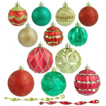 Home Accents Holiday Red, Green and Gold Shatterproof Christmas Ornament Assortment (100-Pack)