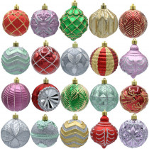 Home Accents Holiday Warm Tidings 80mm Assorted Ornament Set (20-Count)