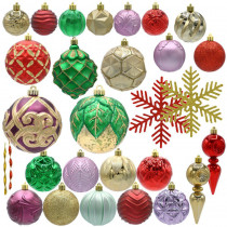 Home Accents Holiday Warm Tidings Assorted Ornament Set (75-Count)