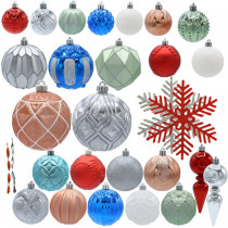 Home Accents Holiday Snowtop Dazzle Assorted Ornament Set