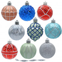 Home Accents Holiday Snowtop Dazzle 60 mm Assorted Ornament Set (101-Count)