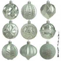 Home Accents Holiday 80 mm Assortment Ornament in Silver (75-Count)