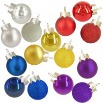Home Accents Holiday Mini Glass Ornament (15-Pack) (Assorted Styles - 5)
