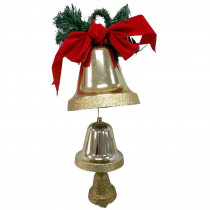 Home Accents Holiday 23 in. Three Hanging Bells in Gold