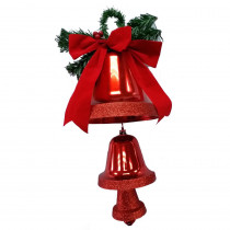 Home Accents Holiday 23 in. Three Hanging Bells in Red
