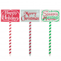 Home Accents Holiday 29 in. Christmas Wood Yard Stakes Decor