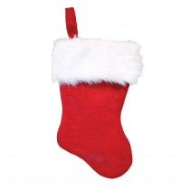 Home Accents Holiday 20 in. Plush Red and White Stocking