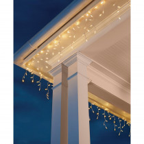 Home Accents Holiday 300-Light LED Smooth Mini Icicle Super Bright Constant On Warm White