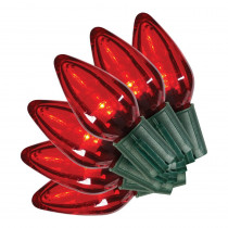 Home Accents Holiday 35L SMOOTH C9 LED SUPER BRIGHT CONSTANT ON RED