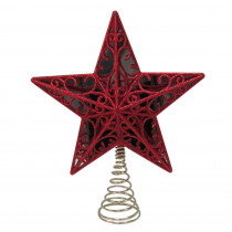 Home Accents Holiday 11.25 in. Red Star Tree Topper