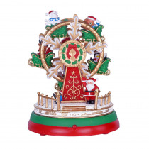 Home Accents Holiday 7 in. Animated Musical Ferris Wheel with LED Illumination