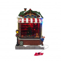 Home Accents Holiday 9.5 in. Animated Toy Shop